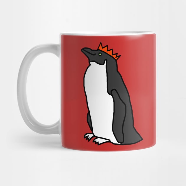 Penguin wearing a Red Party Hat by ellenhenryart